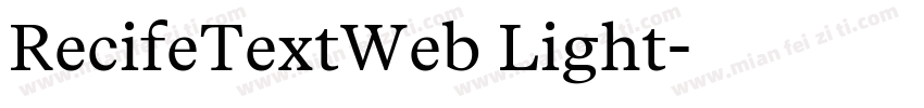 RecifeTextWeb Light字体转换